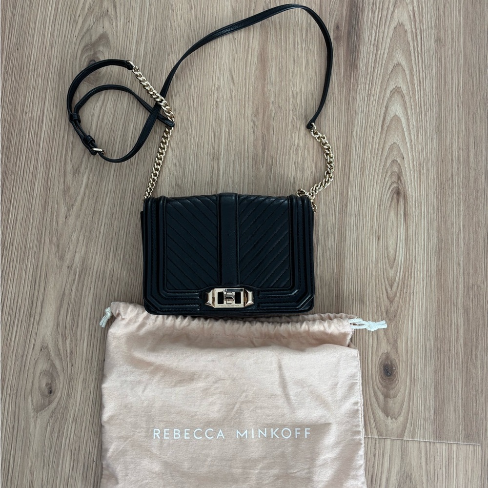 Rebecca Minkoff Small Black Quilted Crossbody Bag